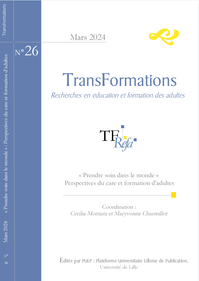 « Prendre soin dans le monde » : Perspectives du care et formation d’adultes